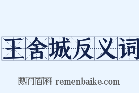 王舍城反义词是什么意思的图片